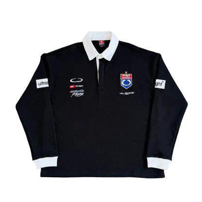 TL Lapel Long Sleeve Polo (Black)