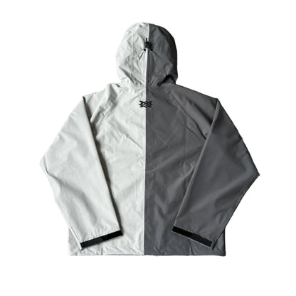 Double Colour Waterproof Hardshell Jacket (Grey / White)
