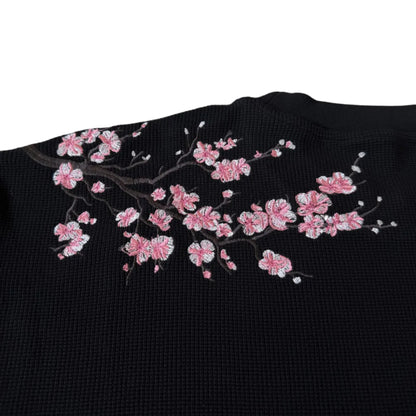 Blossom Waffle Long-Sleeve (Black)