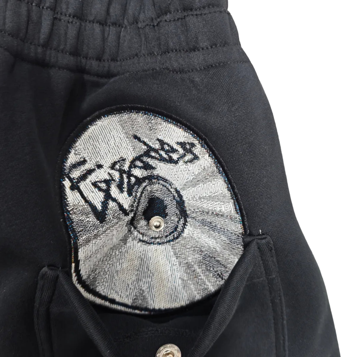 Black Fragment Track Shorts