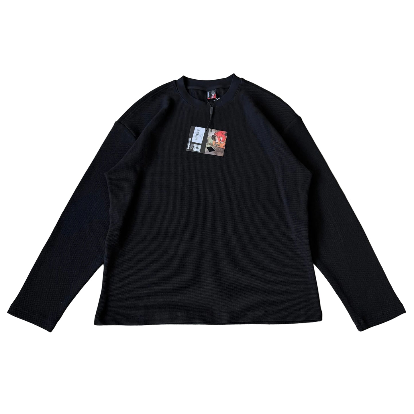 Blossom Waffle Long-Sleeve (Black)