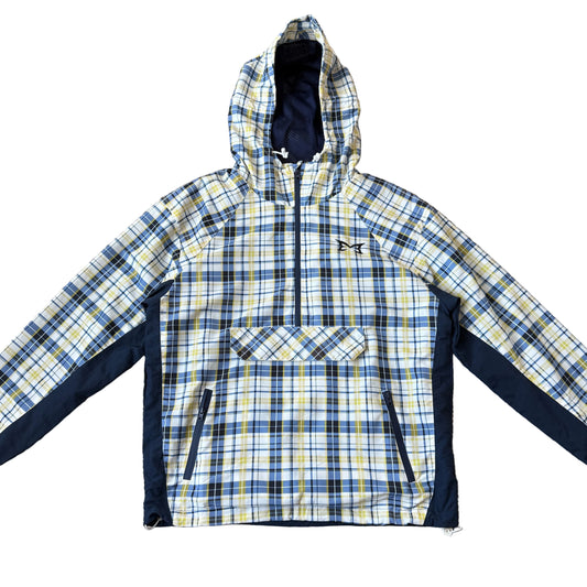 Plaid Pullover Jacket (Blue / Yellow)