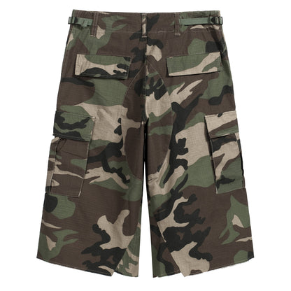 Green Camo Cargo Shorts