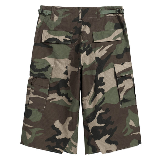 Green Camo Cargo Shorts