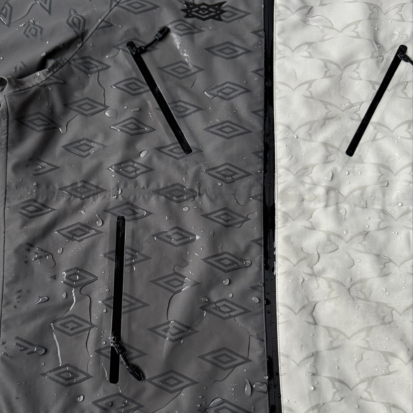 Double Colour Waterproof Hardshell Jacket (Grey / White)