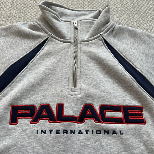 Grey Half-Zip Sweat Shirt