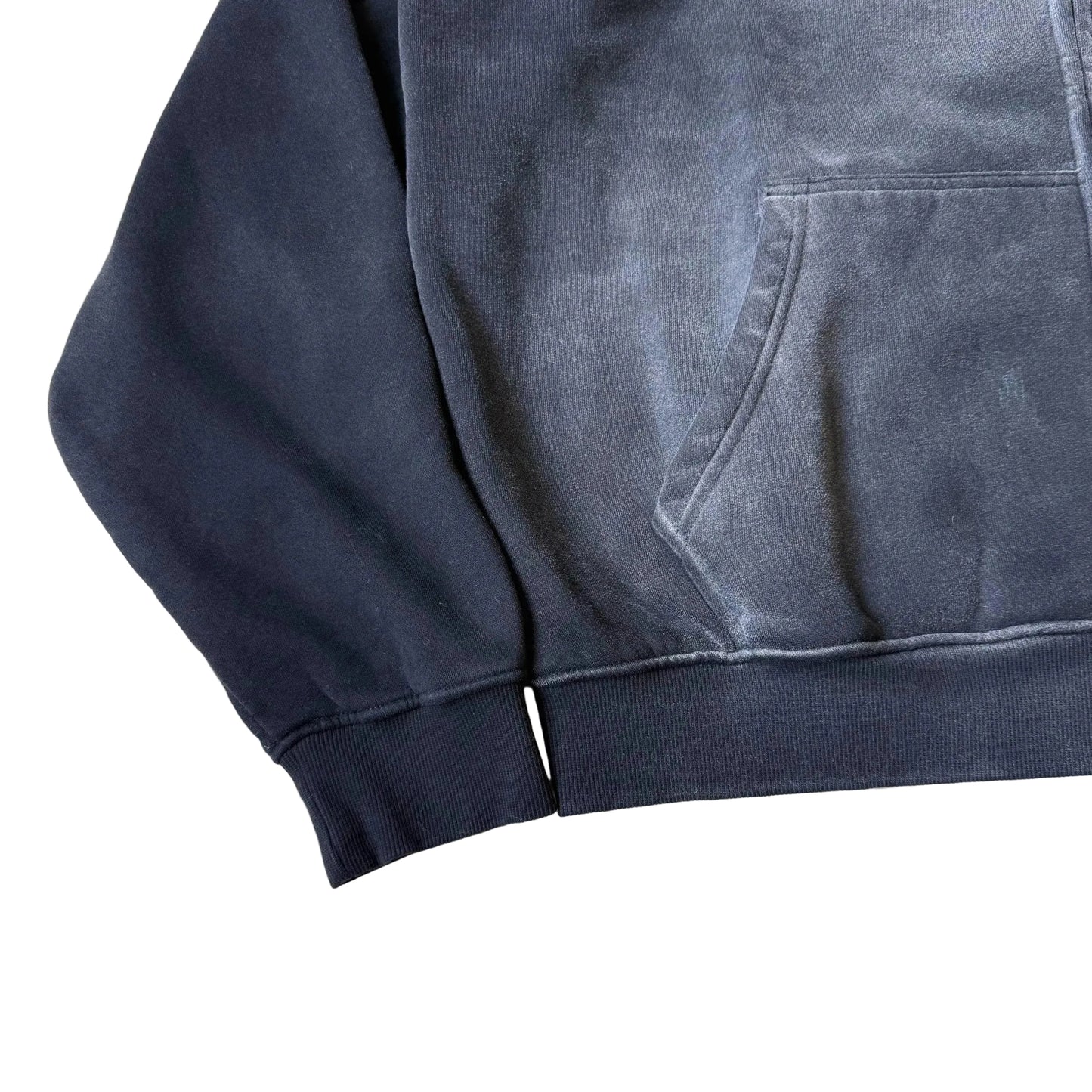 Vintage Dark Wash Zip (Black)