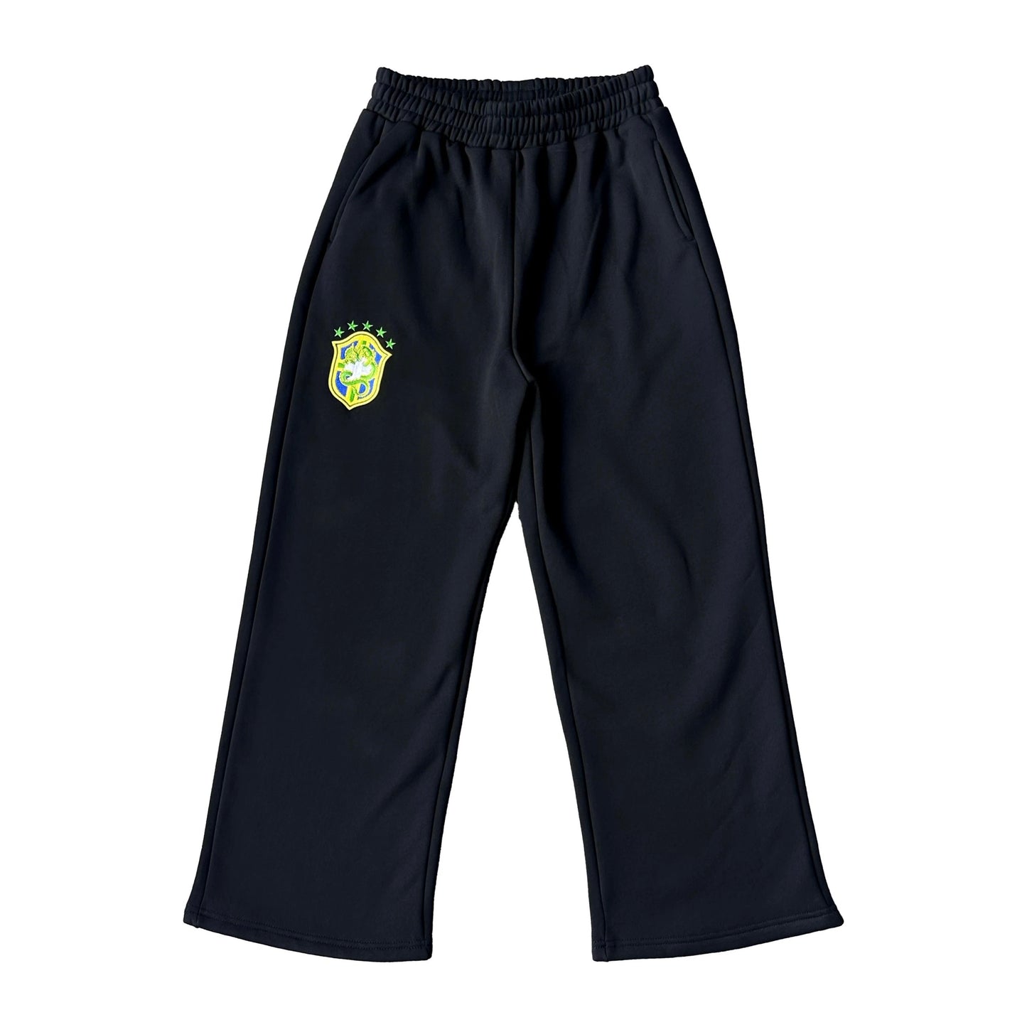 Brazil Crest Tracksuit Pants (Black)