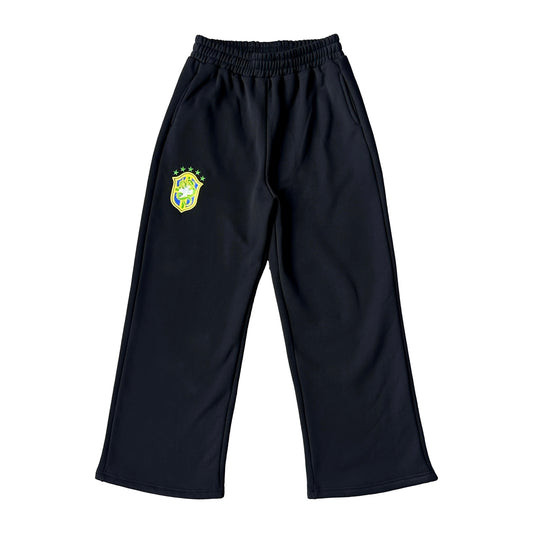Brazil Crest Tracksuit Pants (Black)