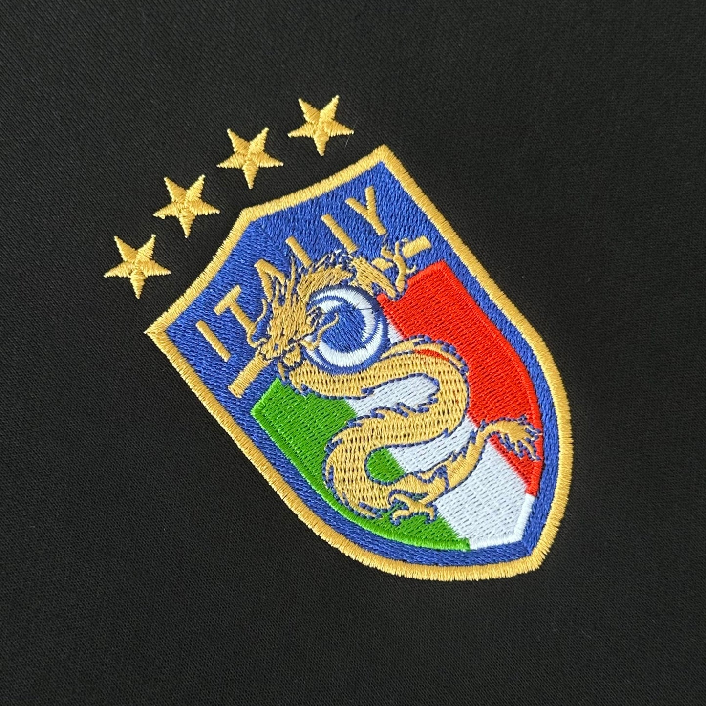 Italy Crest Tracksuit Hoodie (Black)