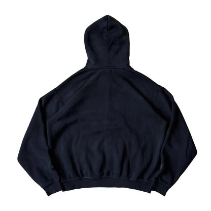 Vintage Dark Wash Zip (Black)