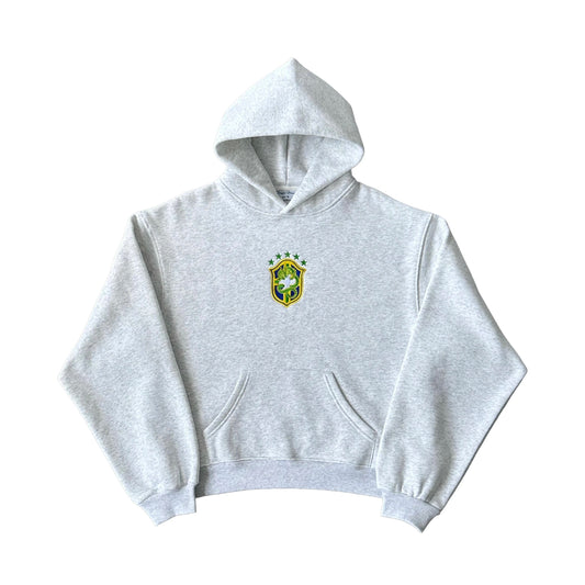 Brazil Crest Tracksuit Hoodie (Grey)