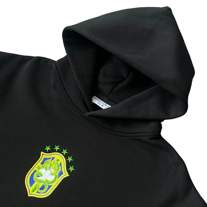 Brazil Crest Tracksuit Hoodie (Black)