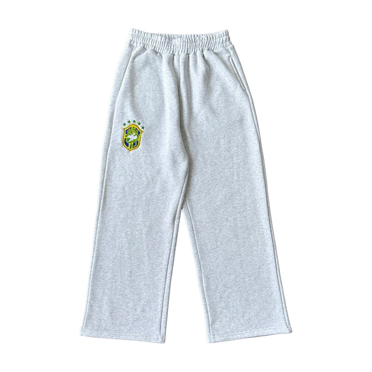 Brazil Crest Tracksuit Pants (Grey)
