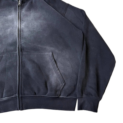 Vintage Dark Wash Zip (Black)