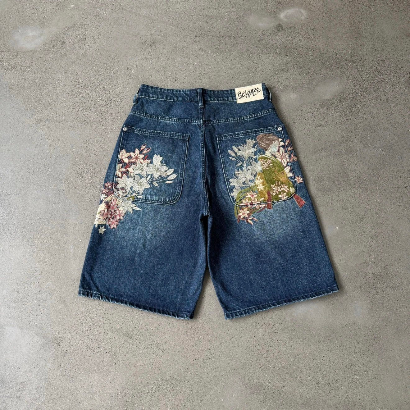 DS kimono denim shorts